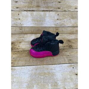 Toddler Jordan 12 Retro Black Pink Sz 6C Toddler Shoes Sneakers No Box